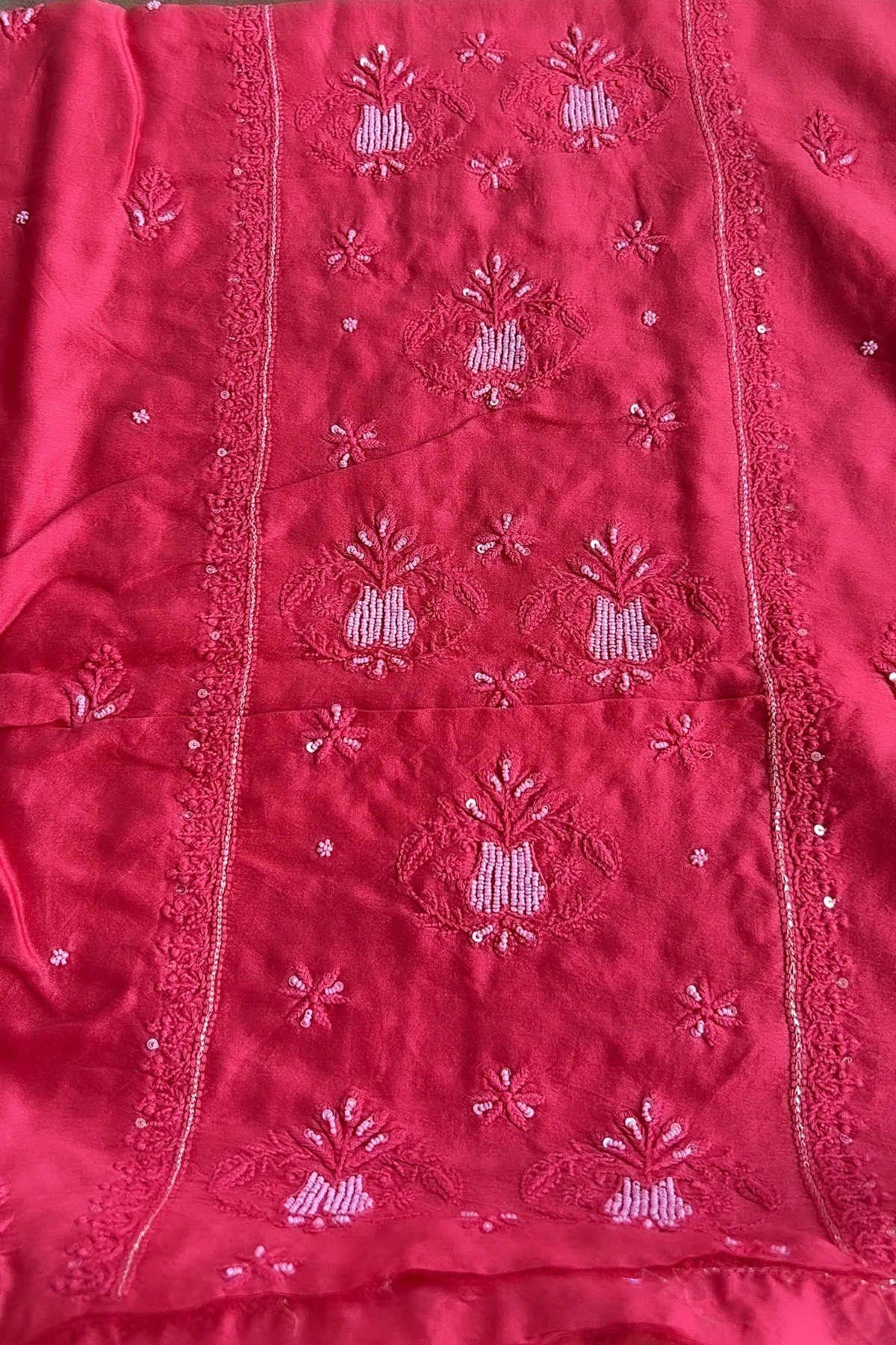Arsh Handcrafted Chanderi Silk Kurti and Dupatta Semi Stitched Set - Image 8