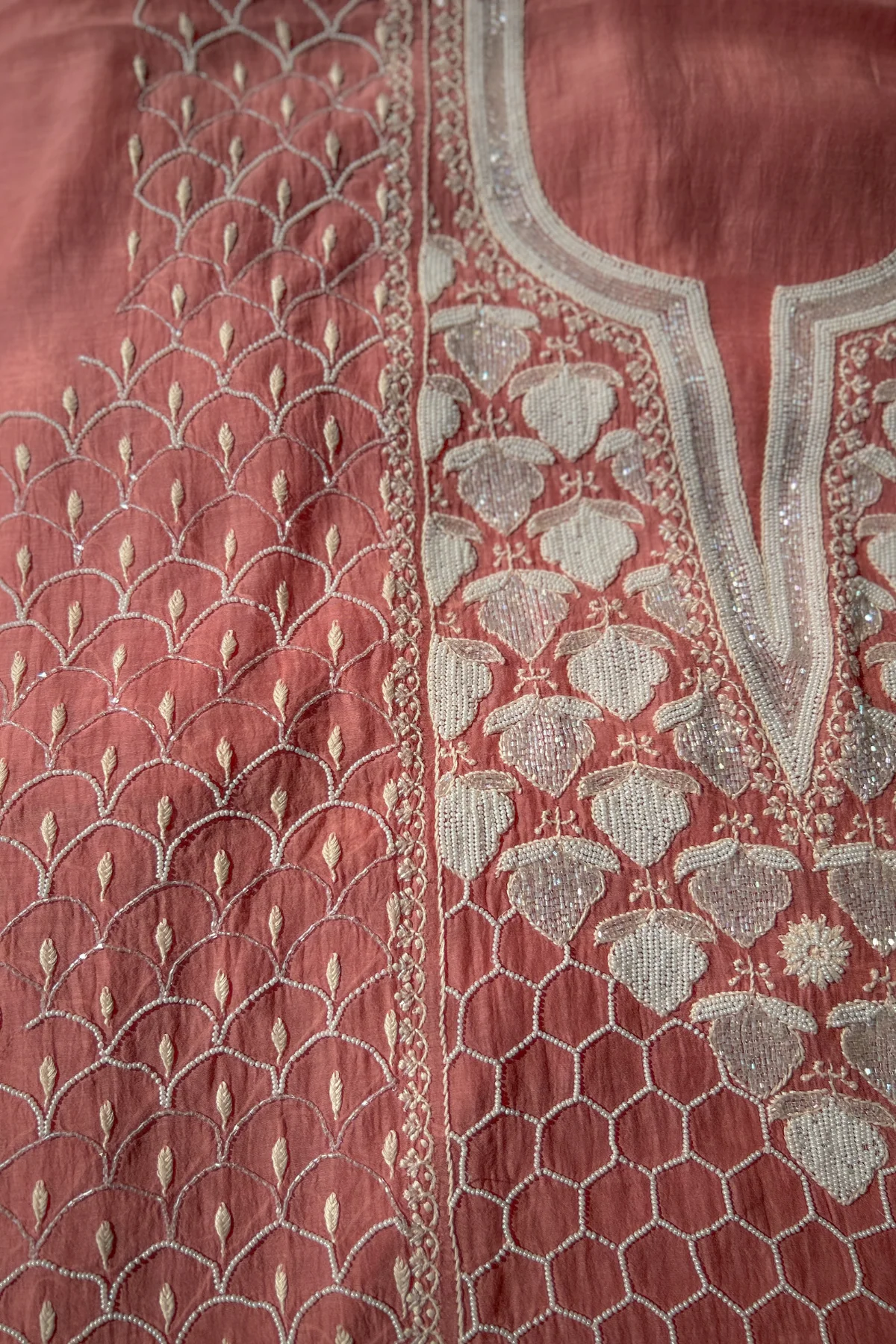 Arsh Handcrafted Mul Chanderi Kurti and Dupatta Semi Stitched Set - Image 6