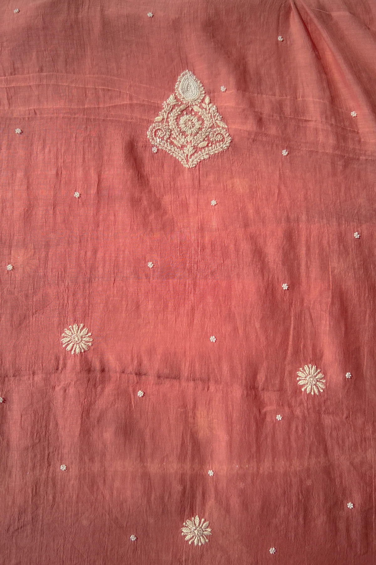 Arsh Handcrafted Mul Chanderi Kurti and Dupatta Semi Stitched Set - Image 8