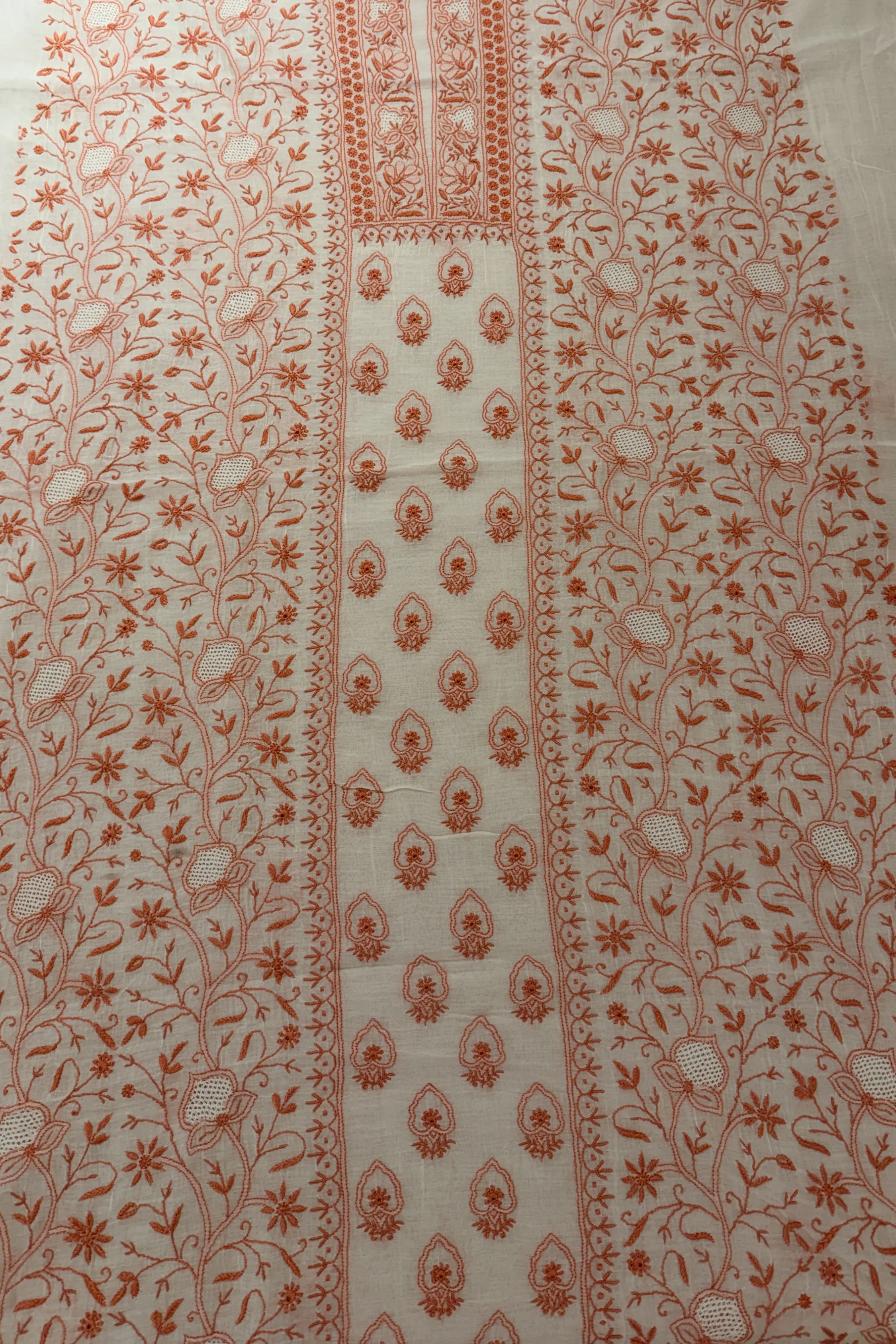Arsh Handcrafted Mul Chanderi Unstitched Chikankari Kurti and Dupatta set - Image 4