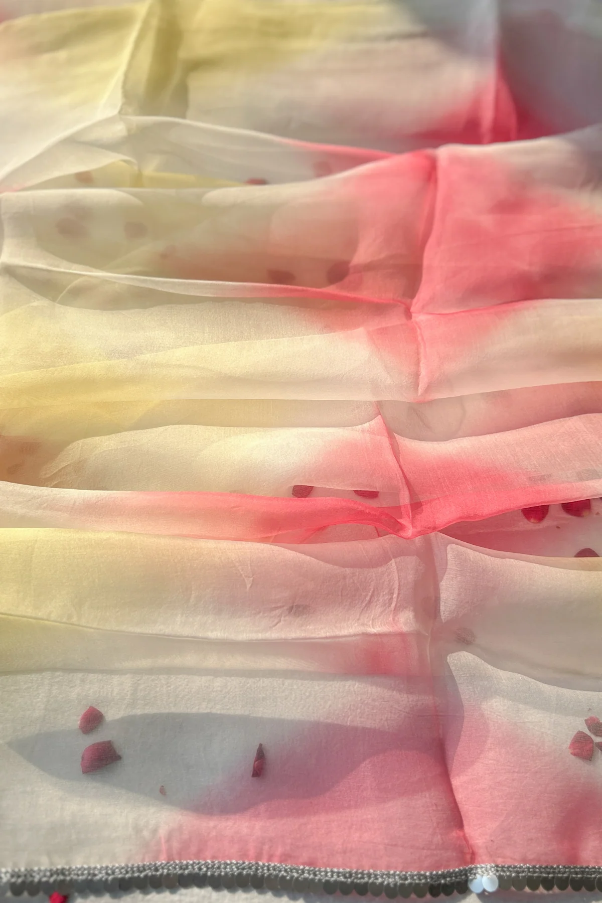 Arsh Handcrafted Pure Organza Kurta and Dupatta set. - Image 4