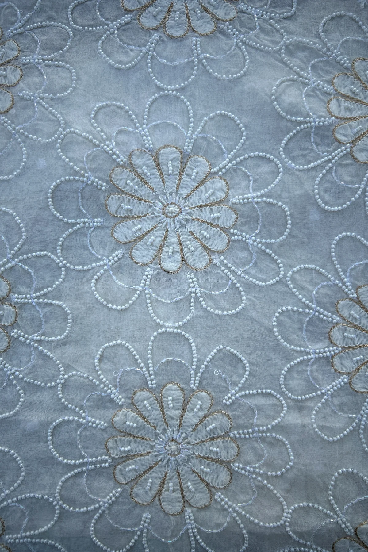 Arsh Handcrafted Pure Organza Kurta and Dupatta set. - Image 4