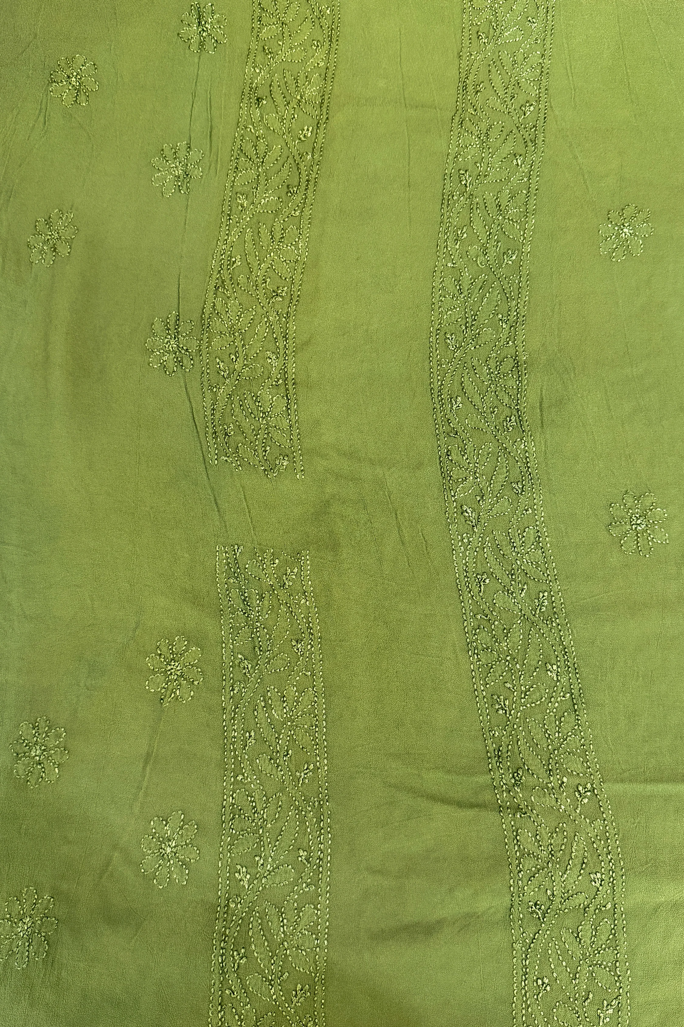 Arsh Handcrafted Pure Viscose Georgette Unstitched Chikankari 2pc Set - Image 4