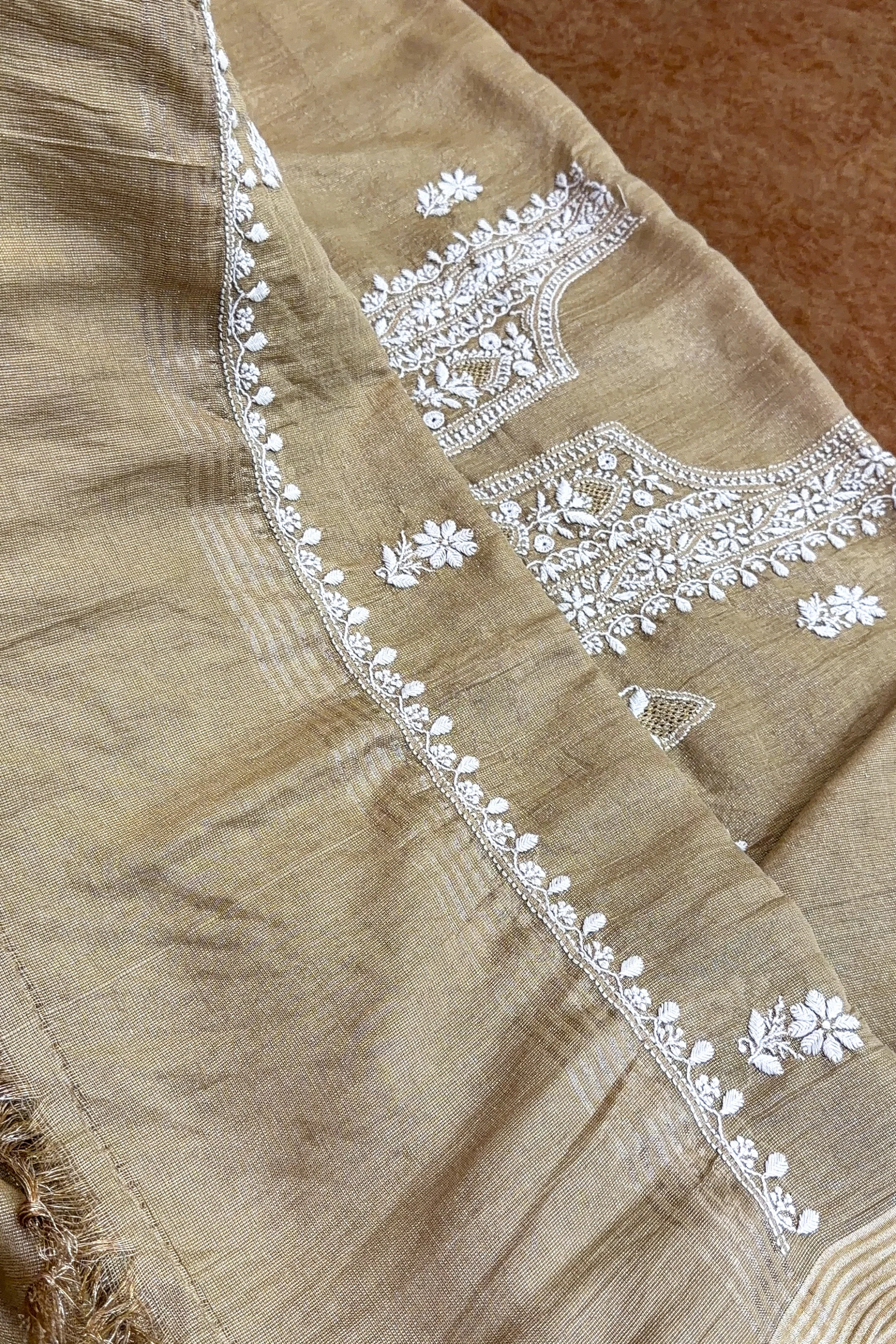 Arsh Handcrafted Pure Tissue Kurti and Dupatta Set - Image 2