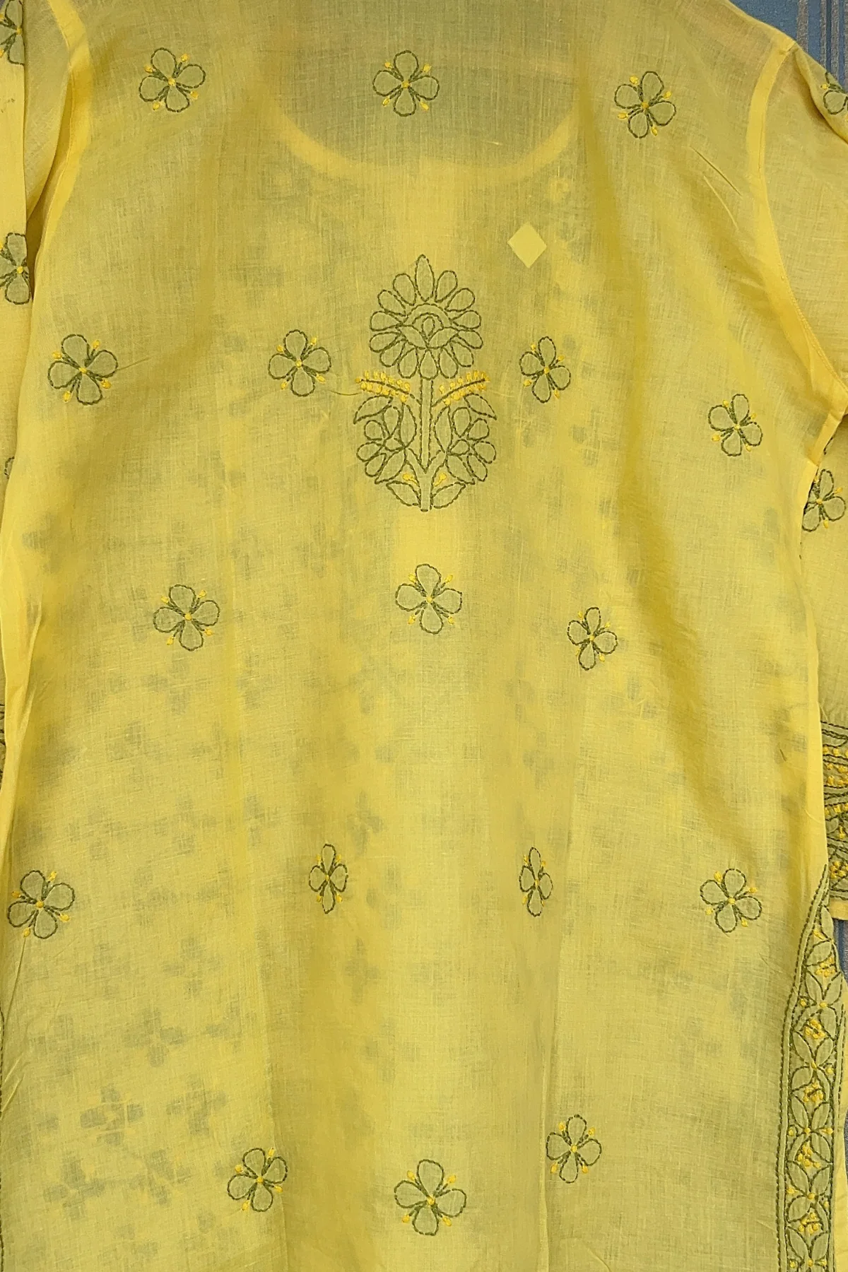 Arsh Handcrafted Front Booti Jaal Pure Cotton Kurti - Image 5