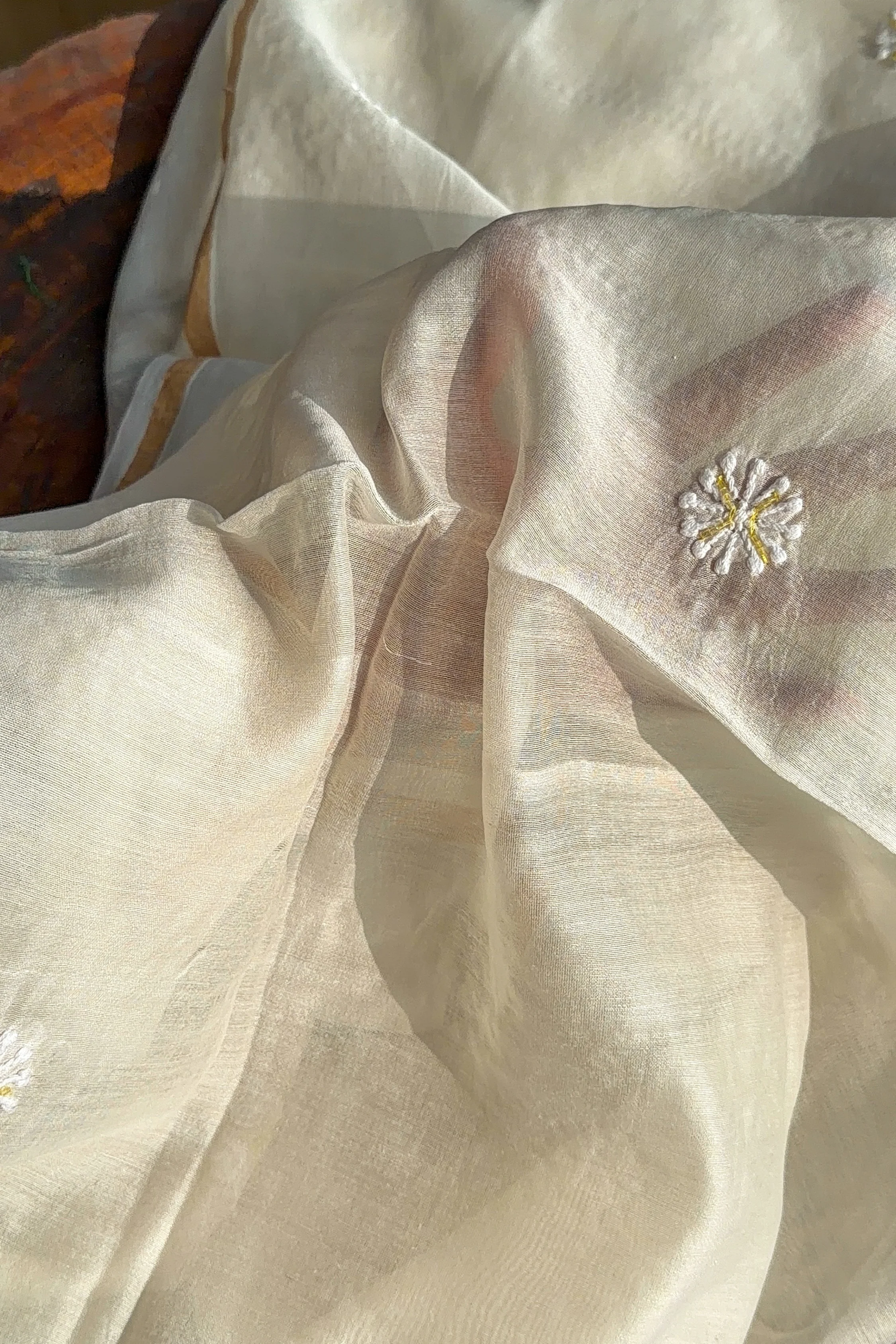 Arsh Handmade Pure Chanderi Silk Kurti and Dupatta Unstitched Set - Image 2
