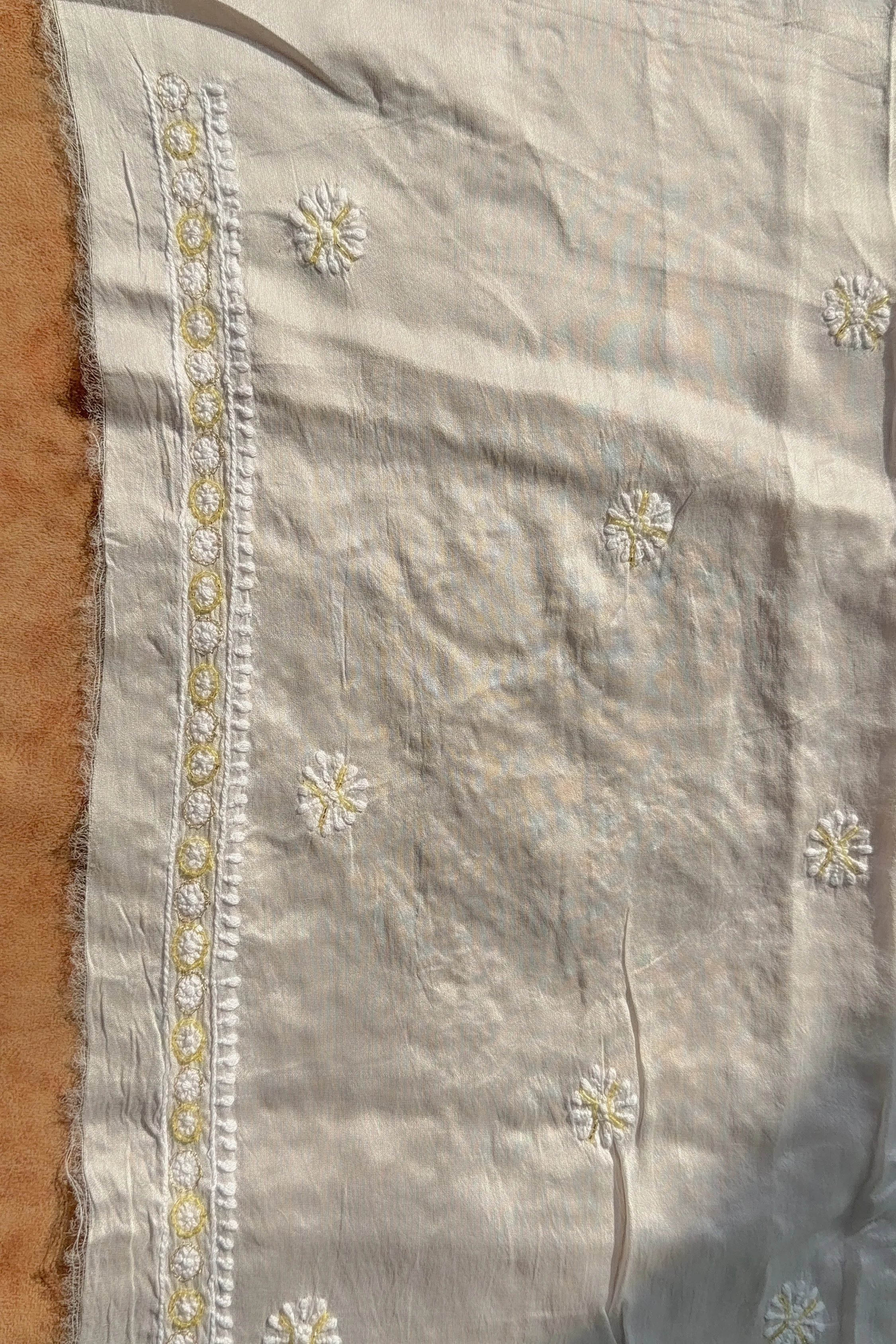 Arsh Handmade Pure Chanderi Silk Kurti and Dupatta Unstitched Set - Image 7