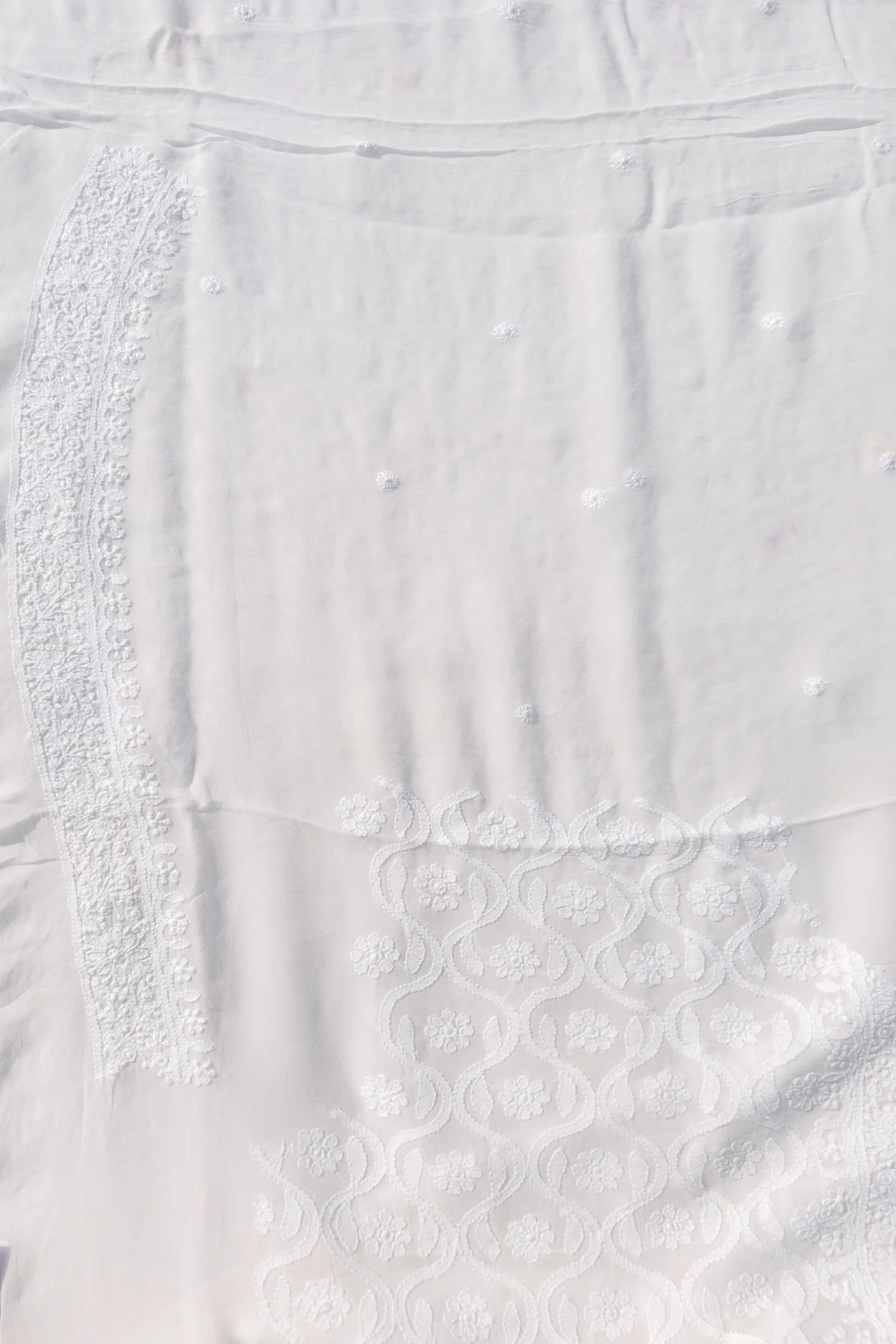 Arsh Hanndcrafted Chikan Mens Chikankari Pure Kurta Piece - Image 6